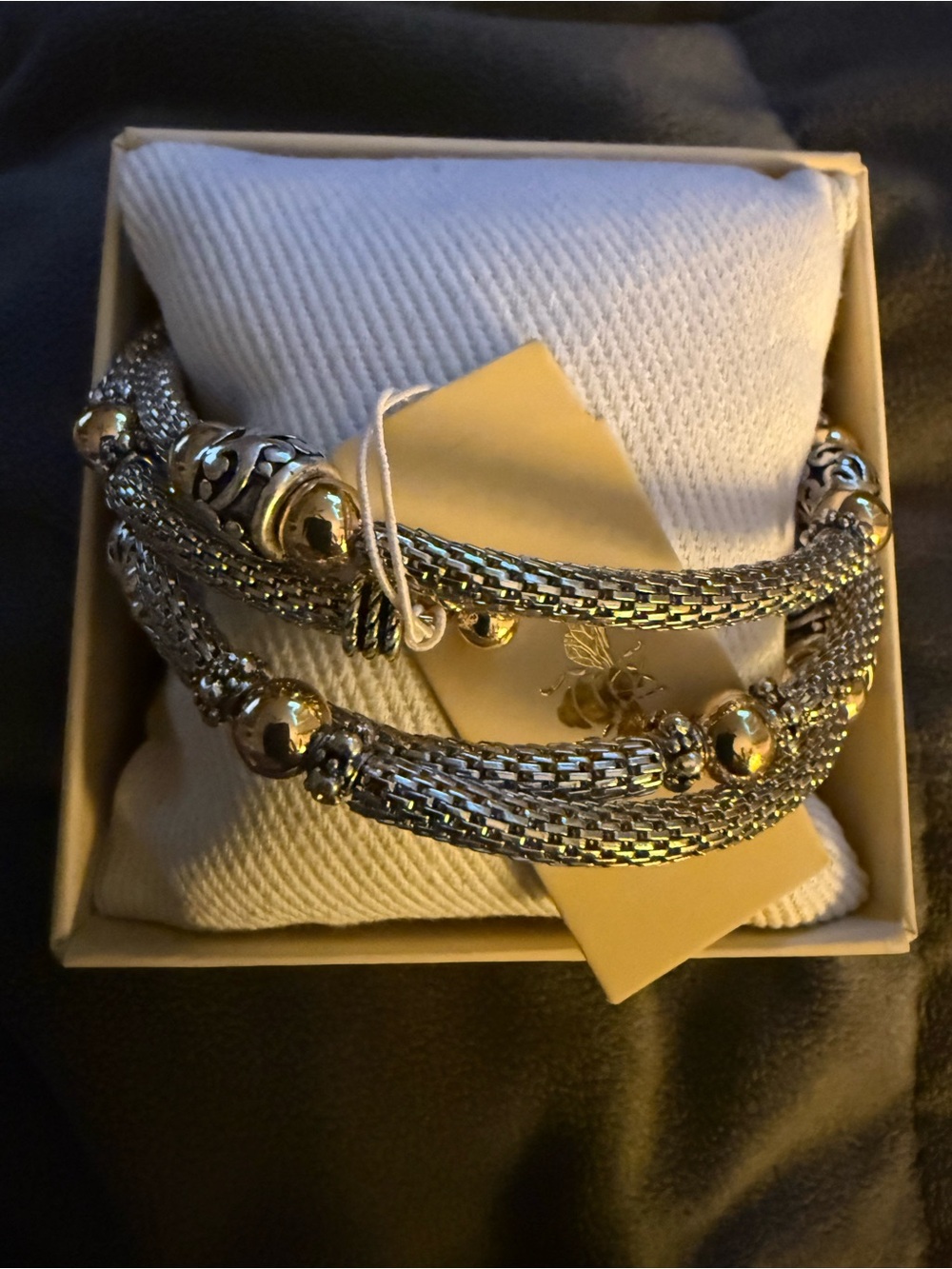 True to Form Beaded Coil Bracelet NWT
